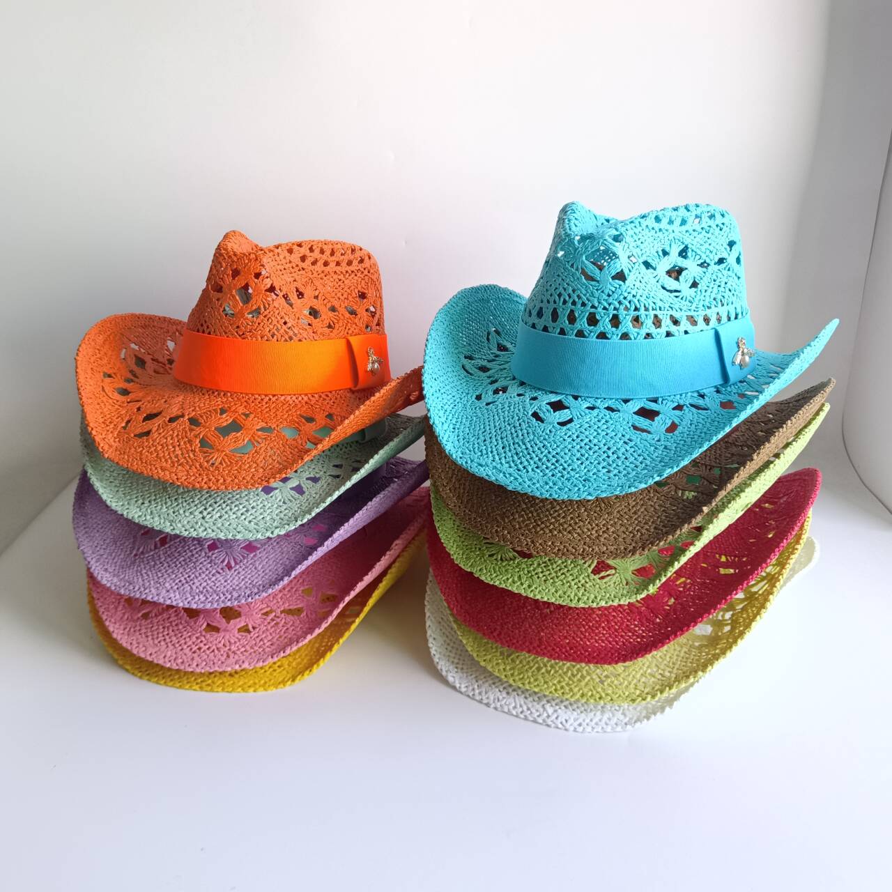 Cowboy Hat Straw - Cowboy straw hat 11 colors fashion