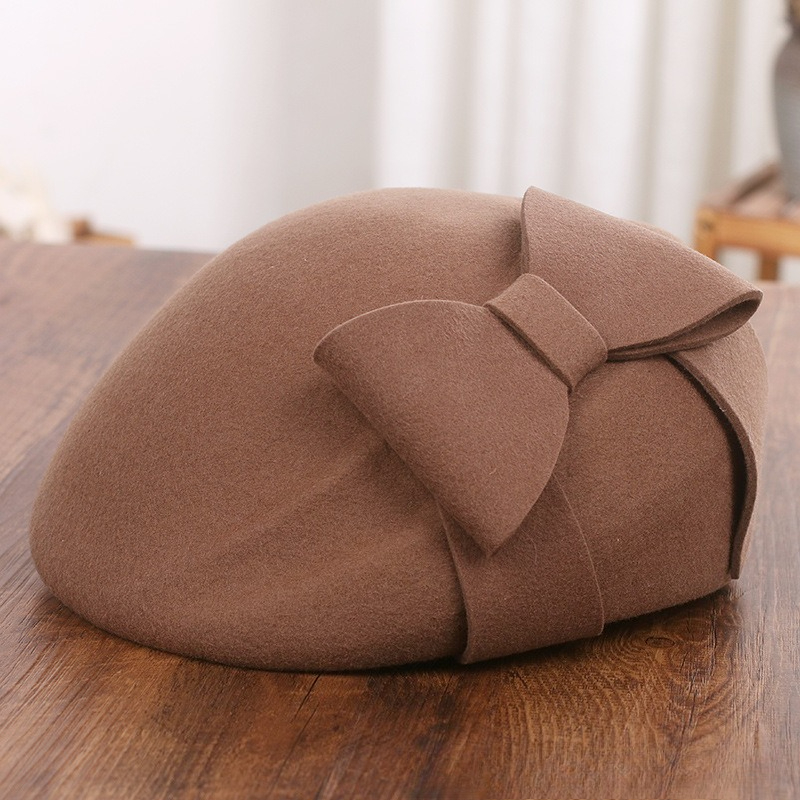 French Elegant Mesh-Bow Wool B - Fedora Hat Wool recension och pris