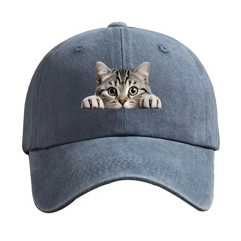 Washed Cotton Black Cat Printe - Dad Hat Cotton recension och pris