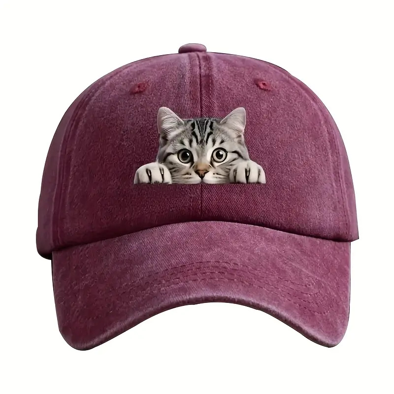 Washed Cotton Black Cat Printe - Dad Hat Cotton recension och pris