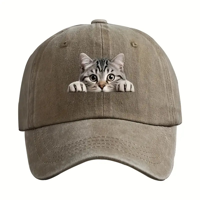 Washed Cotton Black Cat Printe - Dad Hat Cotton recension och pris