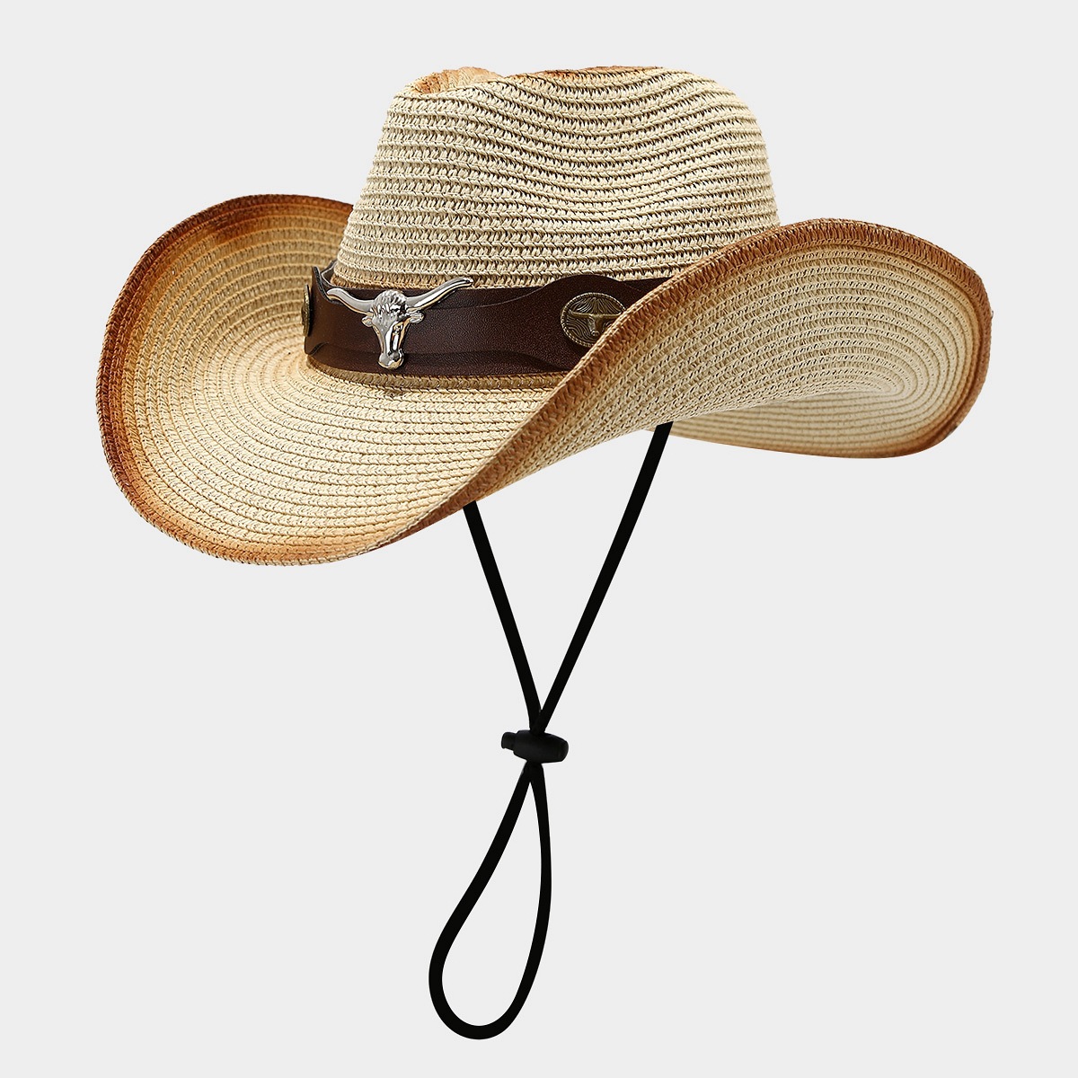 New American Western Style Cow - Cowboy Hat Straw recension och pris