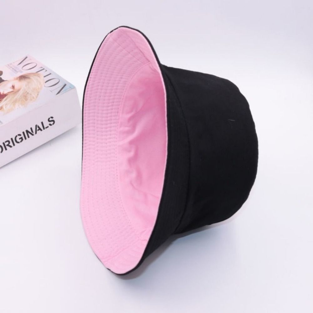 Spring Summer Double-Sided Buc - Bucket Hat Cotton recension och pris